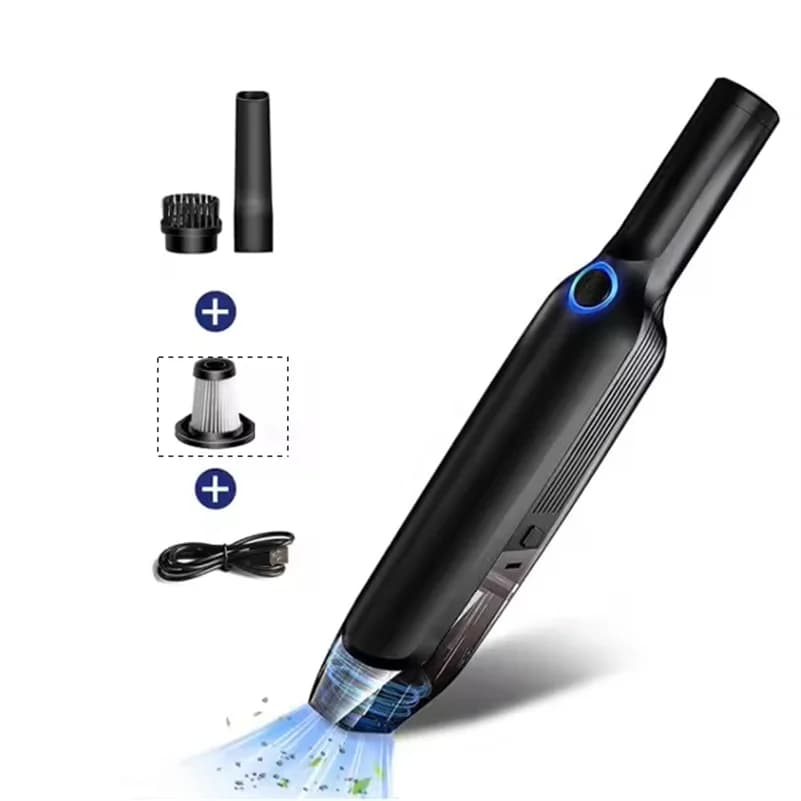 Clevo-käsi-imuri, suulakkeet, HEPA-suodatin ja USB-C-kaapeli